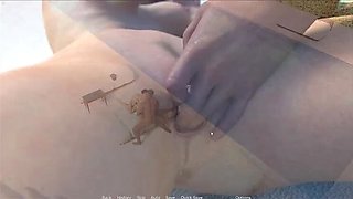 Two Horny Lady Cops Share Me in a Threesome in My Pool