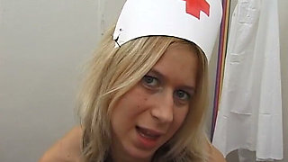 Handjob Nurse with Extremely Beautiful Tits
