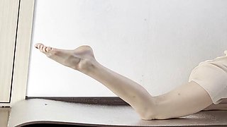 Worship ass foot slave yoga show