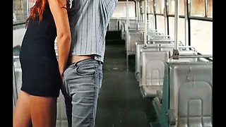 Skinny Latina Student Groped by Stranger on Bus - Petite Teen Fanny Squirts in Public