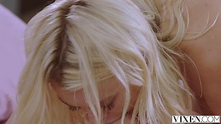 Bald stallion picks up an incredible blonde at the beach and fucks her with real passion