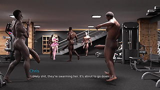 Cheating Slutty Blonde Wife Gangbanged by a Lots of Big Black Cocks