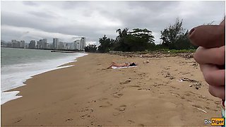 Katty West In Babe Can I Cum On Your Tits? - Public Cock Flashing On The Beach