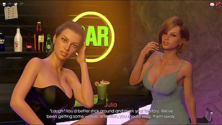 Curvy redhead big ass stars in an adult visual novel game