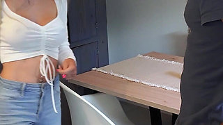 German Slim Fit Blonde Glasses Girl Vivi Vallentine Need Cum Inside Pussy Before Go to Work