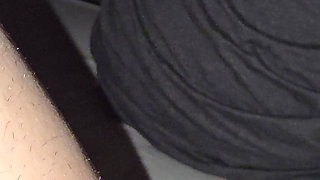 Step mom hand slip under blanket and handjob step son dick in erection