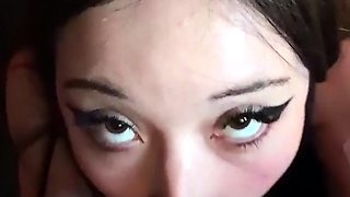 MewSlut Blowjob And Quick Sex In Car Then Receives Facial