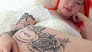 A French Woman Puts a Big Inflatable Plug in Her Ass