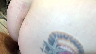 Garage Fucking with Redhead Worker Girl with Hairy Pussy