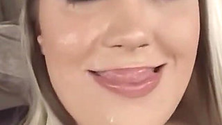 Teen Student Lets Swallow 8 Loads First Then Sandwich and Ass Fuck