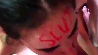 Kinky Teen in Lipstick Gives POV Blowjob