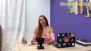 Horny Secretary Fucks Her Colleague Before The Boss Arrives And Catches Them With Andrea Castro