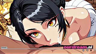 Anime Nubian Princess Impaled and Creampied in Temple
