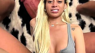 Black and ebony girlfriends get 2 white dicks