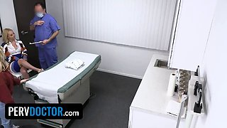 Pervert physician - super-sexy blonde step mommy and step daughter get unusual approach in the doctor's office