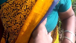 Desi friend's wife Priyanka314 squeezing big tits in guava plantation doggy style sex