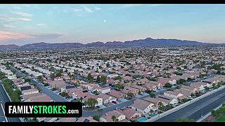 Nice step daughter Brooke Johnson gaggs and slobbers on step daddy's thick schlong - familystrokes