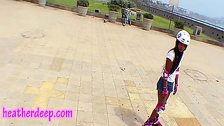 Hd Asian Beauty First Time Roller Staking Sucking Big Dick Deep Throat Throat