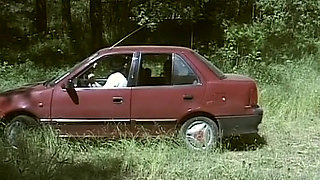 Perfect German blonde teen gets wrecked by two dicks in anal threeway