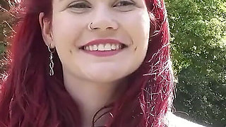 German Scout - Redhead Football Fan Mia May Pickup for Anal Fuck at Viewing