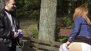 Ruthless Outdoor Enema For Teen Lesbian