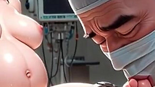 Perverted Doctor Worshipping Pregnant Woman Feet During Exam