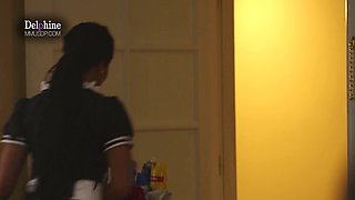 Delphine Films - Horny maid Kira Noir fucks with a horny hotel resident