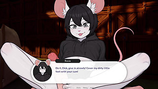 Mouse Girl Give the best Foot Job