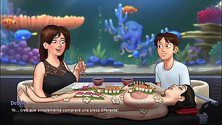 Romantic dinner with stepmom ends hot