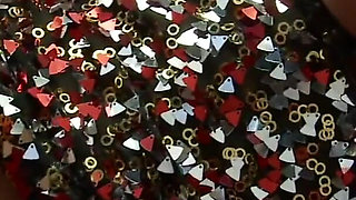 Tattooed MILF gets a hard dick in a gloryhole