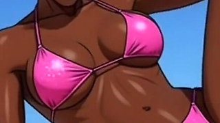Beach Slutty: Sexy African Girl Enjoys Life on a Paradise Beach and Unexpectedly Meets a Lustful White Guy