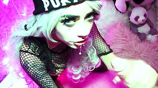 Shemale in stockings barebacked