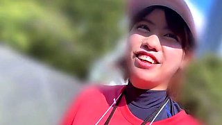 Asian honeys outdoor handjob
