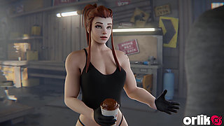 Brigitte's Training Session Gone Wild Overwatch 3D Porn