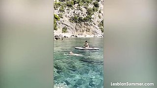 Behind the Scenes: Hot Lesbian Babes in Bikinis on Vacation