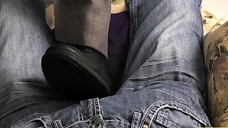 Tutors Sock Tease Sparks Live Boner