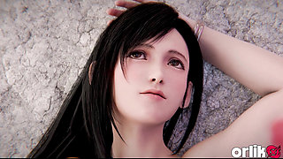 Tifa Lockhart & Cloud Strife - Romantic Sex on a Rock with Cumshot Ending - 3D Final Fantasy Hentai