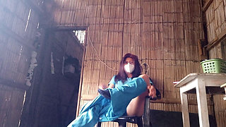 Mature Nurse Moisturizes Her Wrinkled Skin with Moisturizing Cream