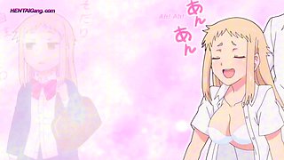 Naked anime beauty mounts BF in bath for deep messy grind