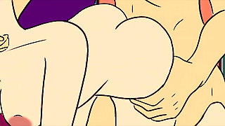 Dark-Haired Mutant MILF Fucks Hard With Awkward Redhead Guy - Intense Cartoon Sex And Final Creampie!