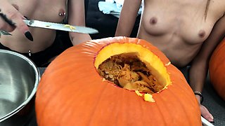 Blond and small titted sandwich
