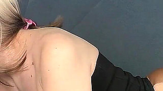 The Babysitter Was Sitting with the, but She Had to Give a Blowjob and Swallow the Sperm