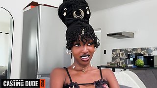 This BUSTY EBONY TEEN said her BF could never afford America RODE MY COCK HARD to earn her trip