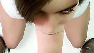 In Security: Wife Is Sucking Dick in the Toilet to Save Her Husband From Losing His Job - Episode 24