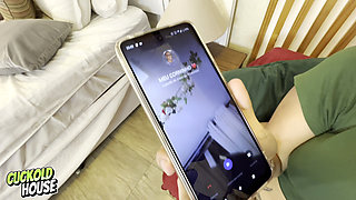 Cuckolded Groom Makes a Video Call to Watch His Bride Having Sex with a Man with a Thick Cock