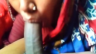 Horny Desi MILF Mom Gives Sloppy Blowjob to Young Boy in Village Bathroom