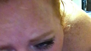 Amateur blonde girlfriend homemade blowjob and handjob