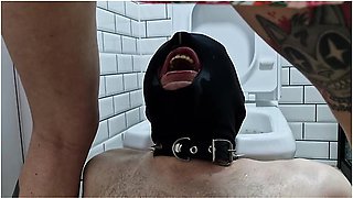 Pissing. Toilet Slave. Dominatrix Pisses In The Mouth And On The Body Of Her Slave