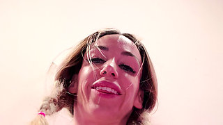 POV Wrestling with Breast in Your Face and Titty Fuck Ending with Mars Solo
