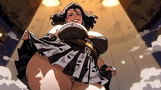 Ai Cartoon BBW Dancing Women Clips